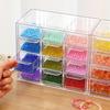 Transparent Jewelry Beads Storage Box with Drawer Compartments for DIY Crafts