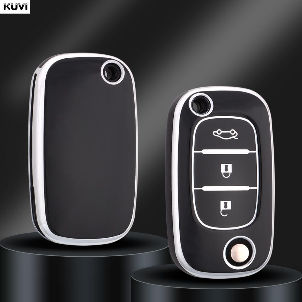 Tpu Car Folding Key Case Cover For Lada Vesta Granta Xray Kalina Priora Sedan Sport For Renault Fluence Clio Megane For Mercedes