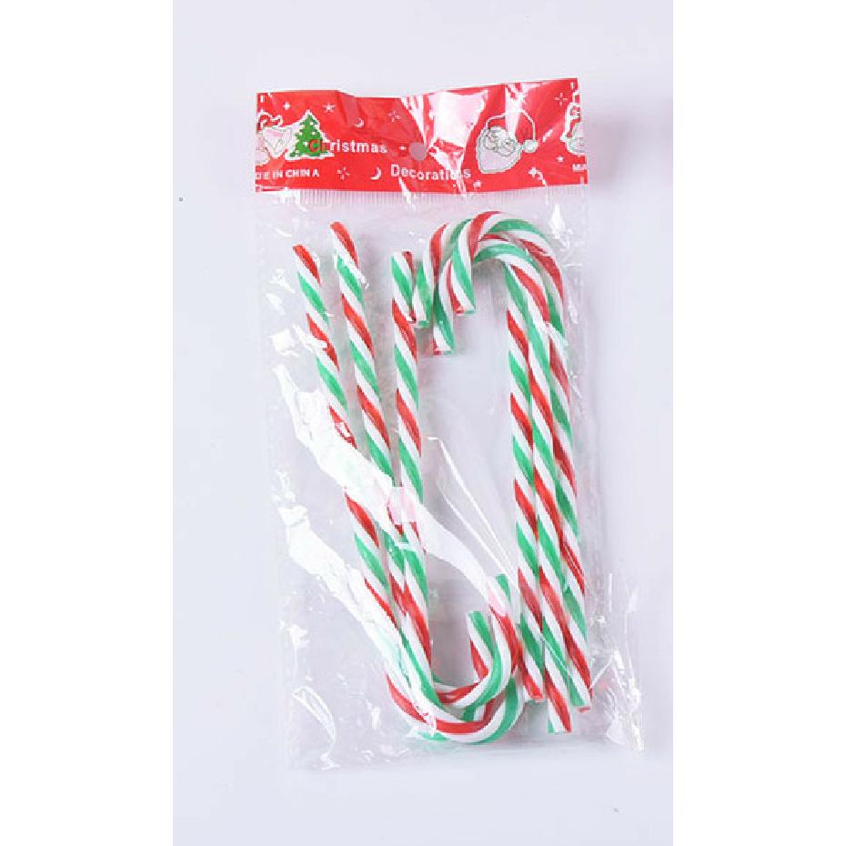 6 /1 Pack Acrylic Christmas Crutches 15CM Christmas Tree Decoration Small Crutches Candy Pendant Hanging Decorations For Christmas
