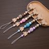 2Pcs Cartoon Animal Butterfly Beech Wooden Pacifier Baby Pacifier Clip Nipple Holder Dummy Holder Pacifier Clip for Baby Toys