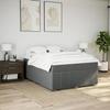 VidaXL Sommier à lattes de lit avec matelas Gris foncé 140x190cm Tissu 3285471