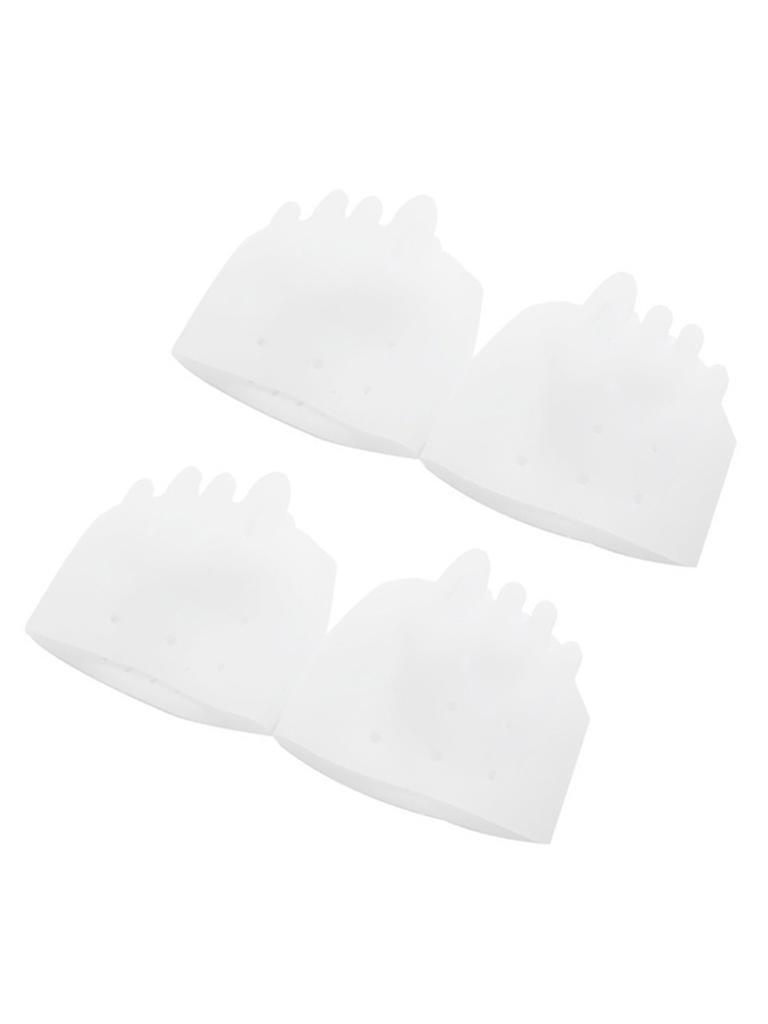 4Pcs Unisex Silicone Toe Separators for Men and Women Soft Breathable Flexible Toe Spacers for Daily Foot Comfort and Alignment