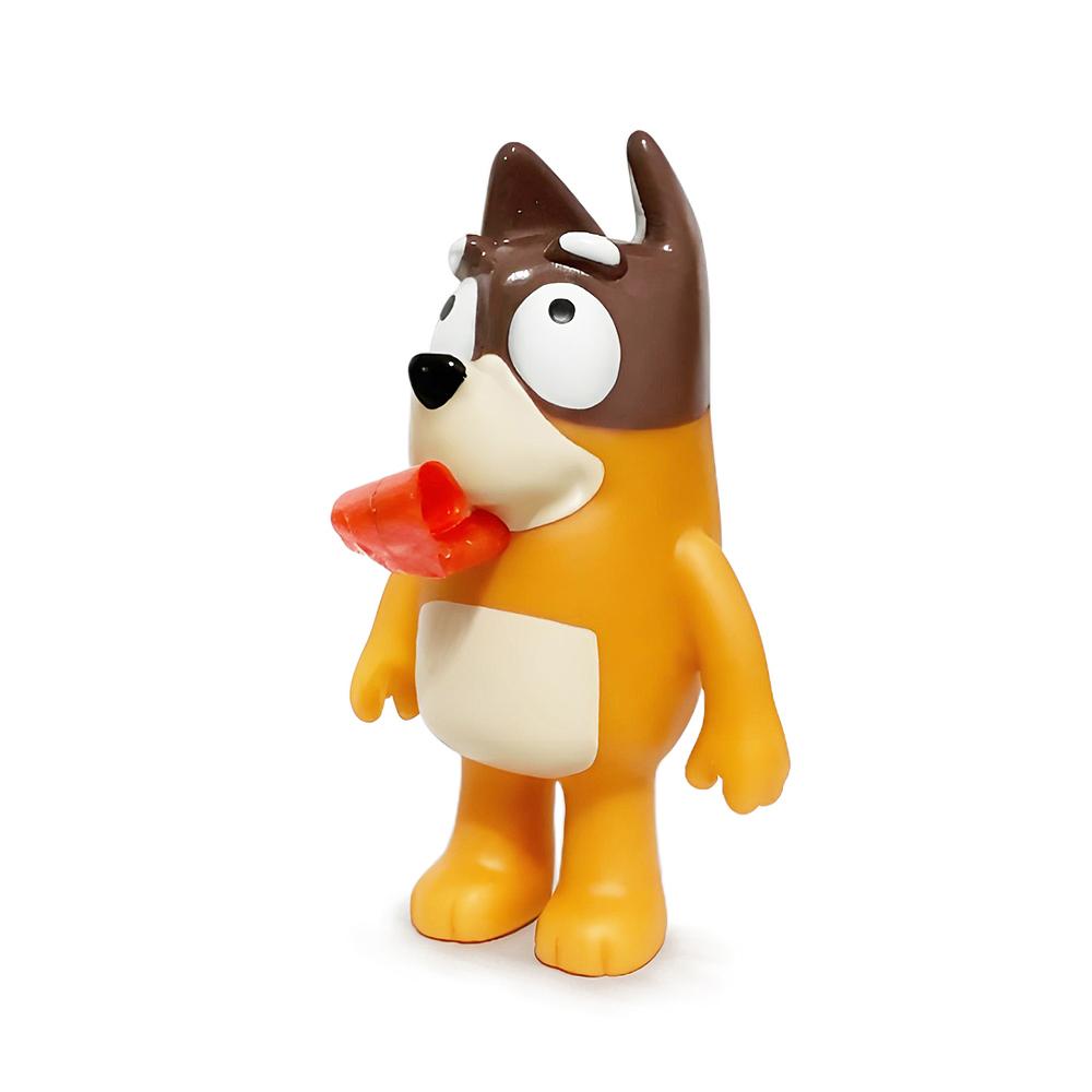 Bluey And Bingo Anime Figure PVC Dolls Pinch And Make A Sound Eject The Tongue Funny And Stress Relieving Kids Toys