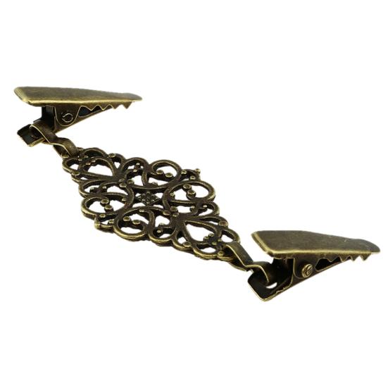 Kragenclip, robust, rostbeständig, Antikmuster, Vintage-Kragenclip für Pullover