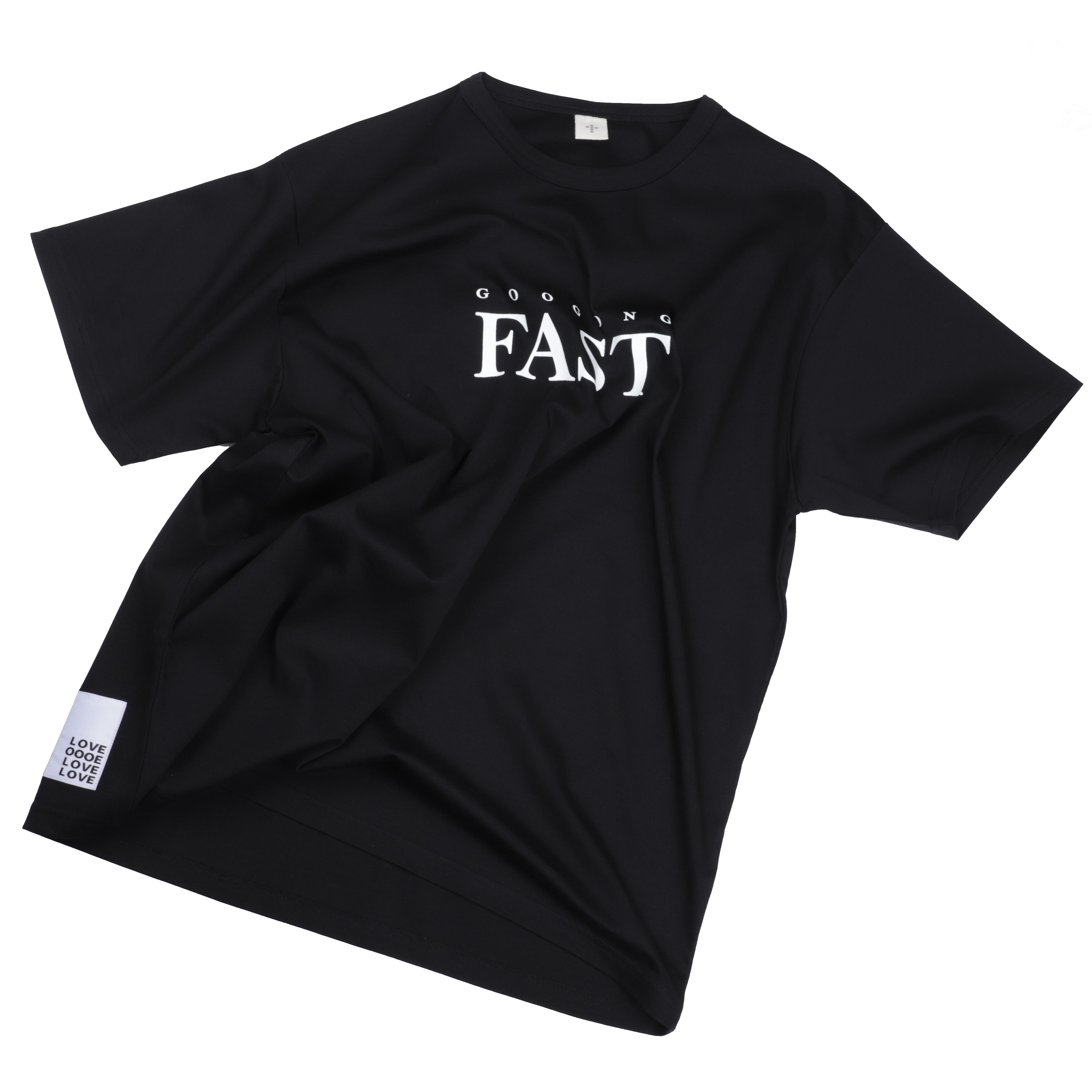 Gu Gong Fest Oversized Logo Print T-Shirt (Black-White)
