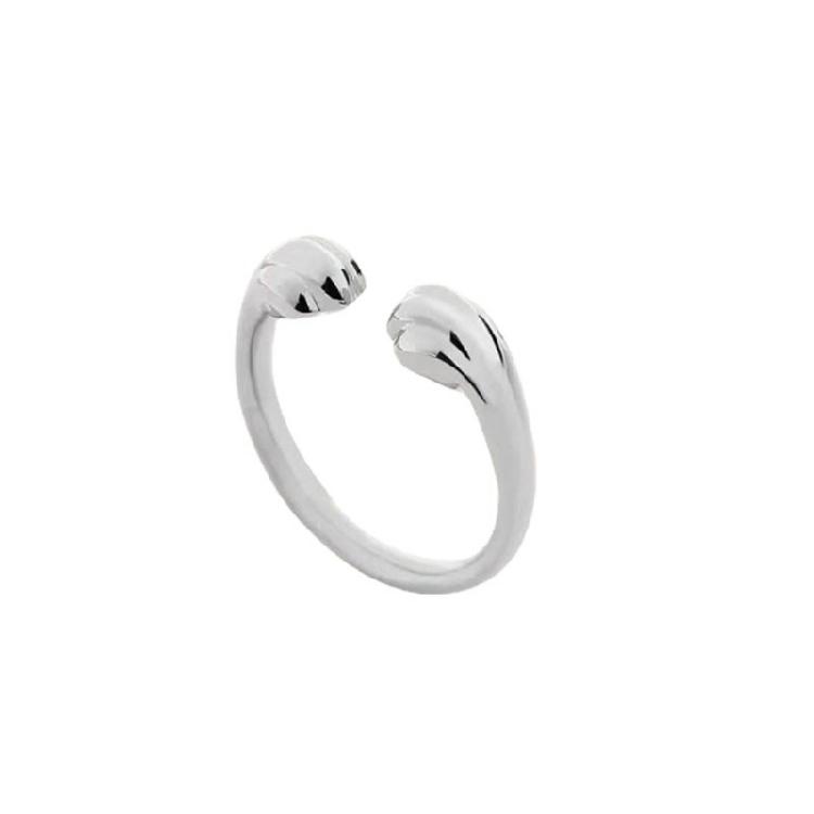 

Cat Paw Embrace Design Open Rings Lovely Animals Adjustable Finger Ring Jewelry 1