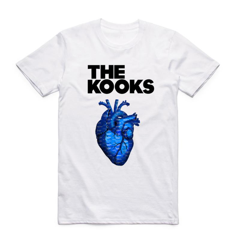 Asian Size Men And Women Print British Punk Rock Music Band THE KOOKS T-shirt O-Neck Short Sleeves T-shirt HCP4037