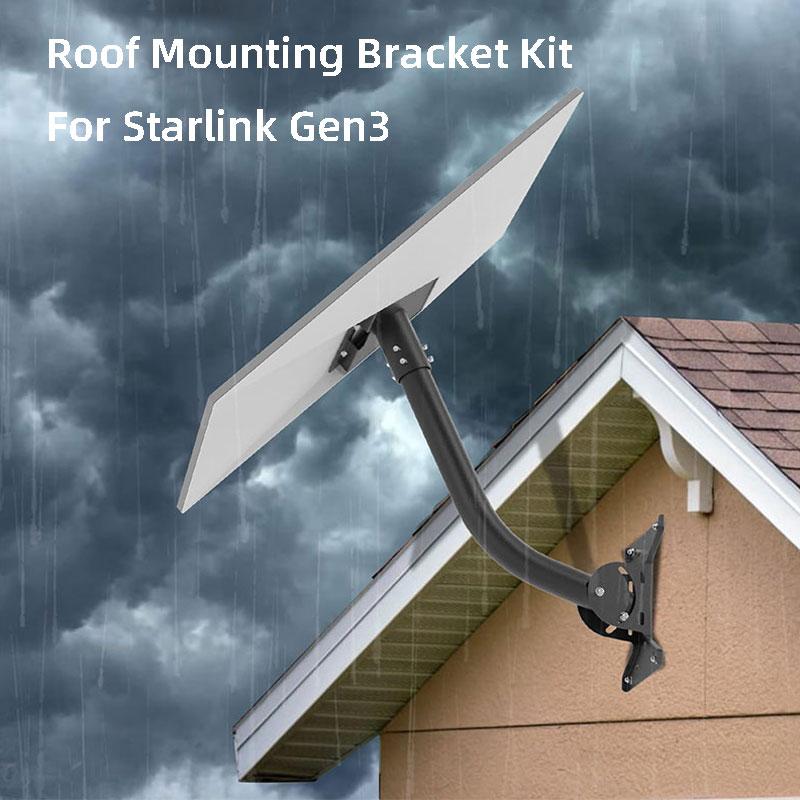 Starlink Gen 3 Accessory Kit V3 V4 Wall Roof Mount Pipe Adapter Adjustable Bracket Flat Pole Antenna Brackets Mounts Stands
