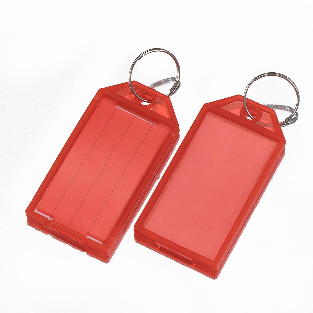 10-50pcs Colorful Plastic Keychain Key Tags Label With Split Ring For Diy Numbered Name Baggage Tag Id Label Name Tags