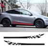 Car Vinyl Side Decals for Tesla Model Y Body Side Sticker Stripes Racing Style Decor Decal Modification Stickers 2Pcs