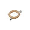 Beech Handbell Infants Baby Toy Solid Wood Unpainted Wooden Ring Soothing Funny Exercise