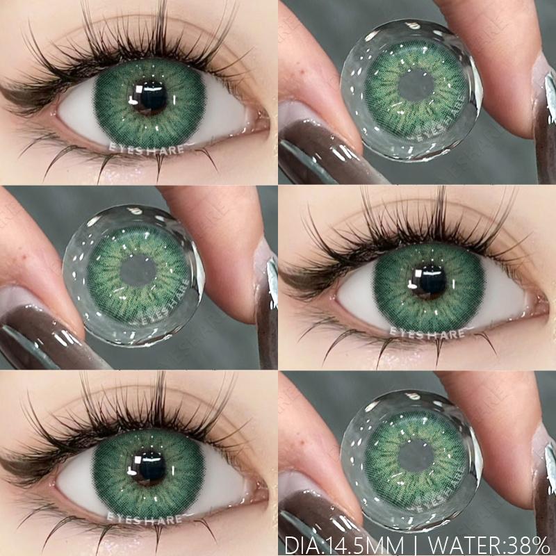 1 Pair New Colored Fashion Lenses Brown Eye Color Lenses Colored Pupils for Eyes Blue Lenses Yearly Gray Color Eye Lens