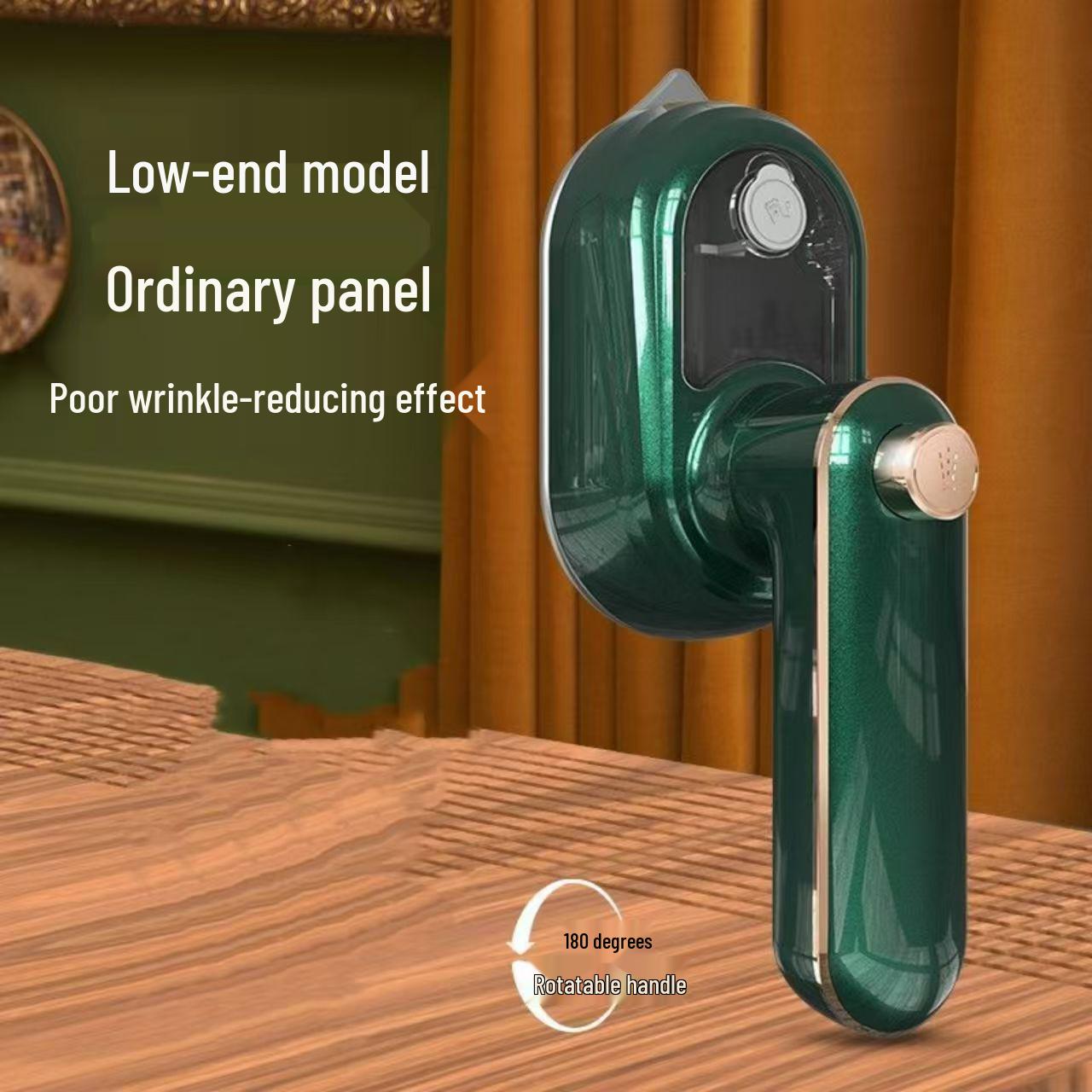 Rotary Folding Portable Handheld Steam Iron for Clothes Green