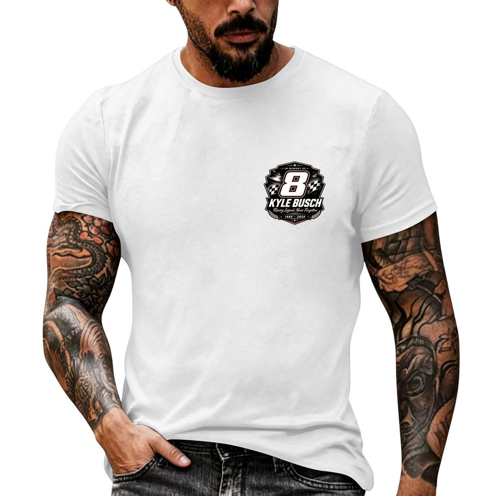 Men's Short Sleeve Racing Graphic T Shirt Nascar Inspired Vintage Style Casual Tee for Racing Enthusiasts Summer Wear