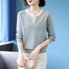 Mid-Aged Women's Round Neck Knit Sweater