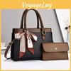 Chic Fashionable Womens Tote Bag Set With Durable Pu Material And Compartments Spacious