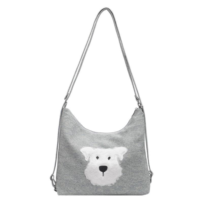Winter autumn and winter models large-capacity commuter tote bag female 2025 new popular cute puppy three backpacks