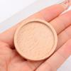 1Pcs 1:12 Dollhouse Wooden Miniature Round Tray Model Furniture Diy Accessories