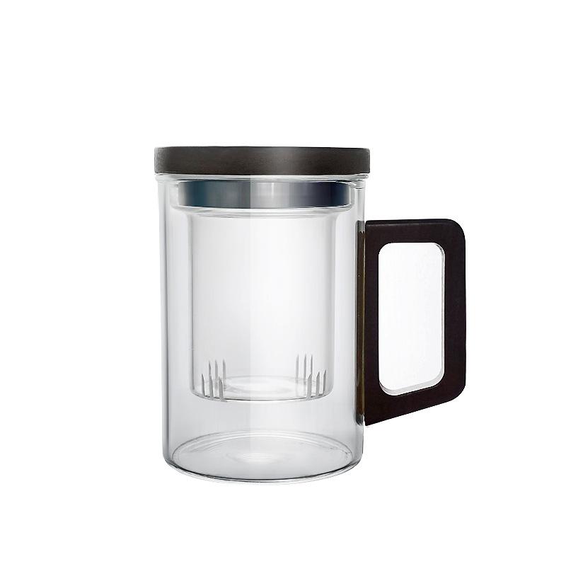 

Большая Вместимость Разделение Чая и Воды Чайная Чашка Бытовая Жаростойкое Стекло Стакан для Воды Ореховое Дерево Высокоборосиликатное Стекло Чашка из Трех Частей 400Ml (white box)