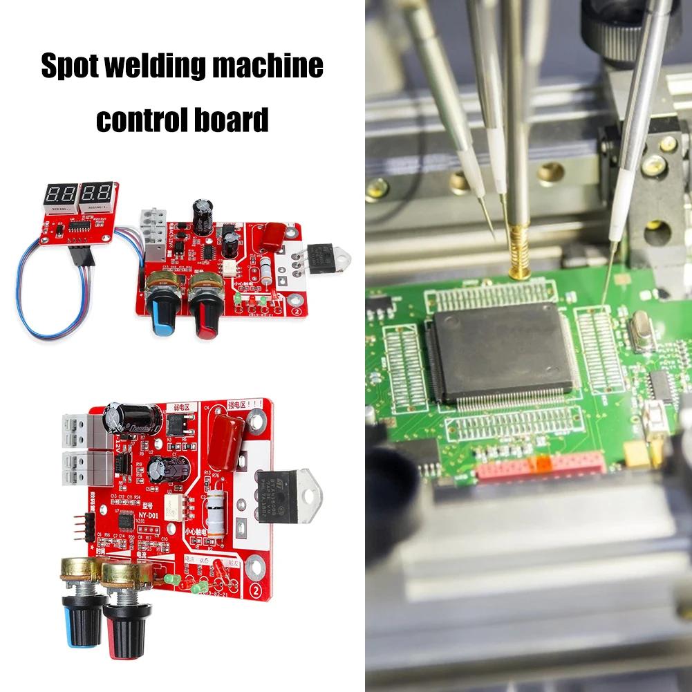 40/100V Spot Welding Machine Adjustable Time Current Welder Transformer Controller Board Digital Display DIY Battery Accessories
