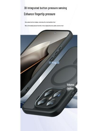 Magnetický obal Xiaomi 15T Pro s pocitem kůže & Mrazuvzdorný airbagový obal Xiaomi 17 odolný proti pádu