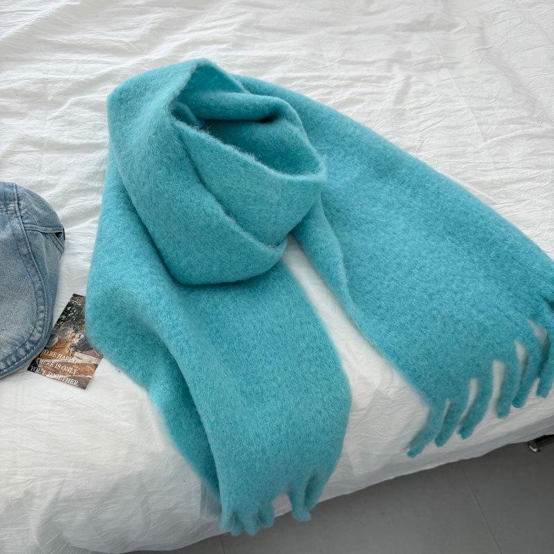 Women's Winter Whitening Wool Knit Scarf - Versatile High-End Ins Style Neck Warmer