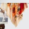 Atmosphere Blue Cashew Flower Silk Scarf 91 Series Neck Large Square Scarf Women's Scarf Seaside Baotou Scarf Sunscreen Shawl