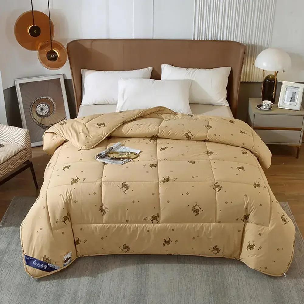 

Светлана Стеганое одеяло Зимнее одеяло 100% верблюжья шерсть Наполнитель Односпальное Двуспальное Квинсайз Кингсайз 150x200cm 3.0kg