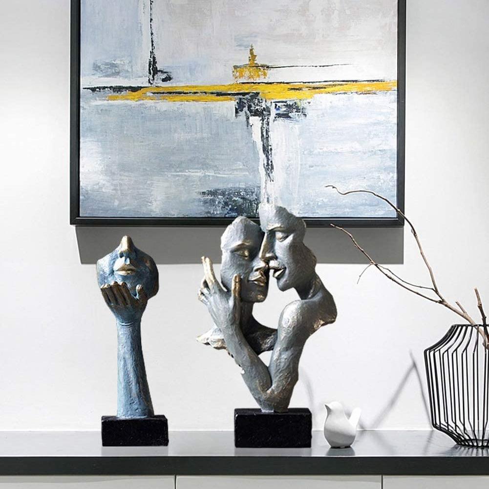 Modern Decorative Figurine - Decorative Sculpture Faces Lovers - FaceS