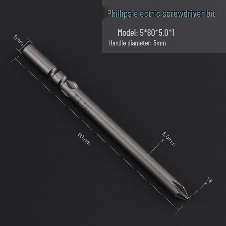 Hardened 5mm Magnetic S2 Steel Phillips Electric Screwdriver Bit Set