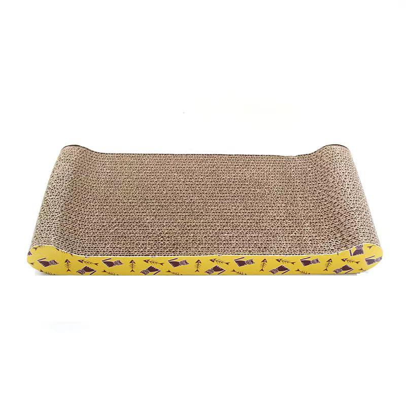 Cartoon Cat Scratching Bed - Scratch-Resistant Corrugated Cardboard Toy and Paw Board