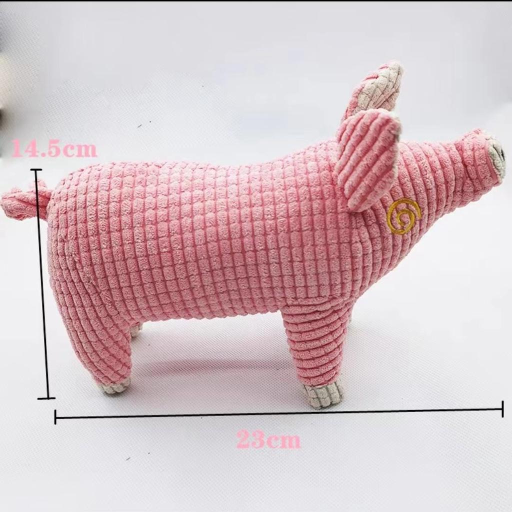 Dog Plush Toy Animals Shape Bite Resistant Squeaky Toys Corduroy Dog Toys for Small Large Dogs Puppy Pets Training Accessories