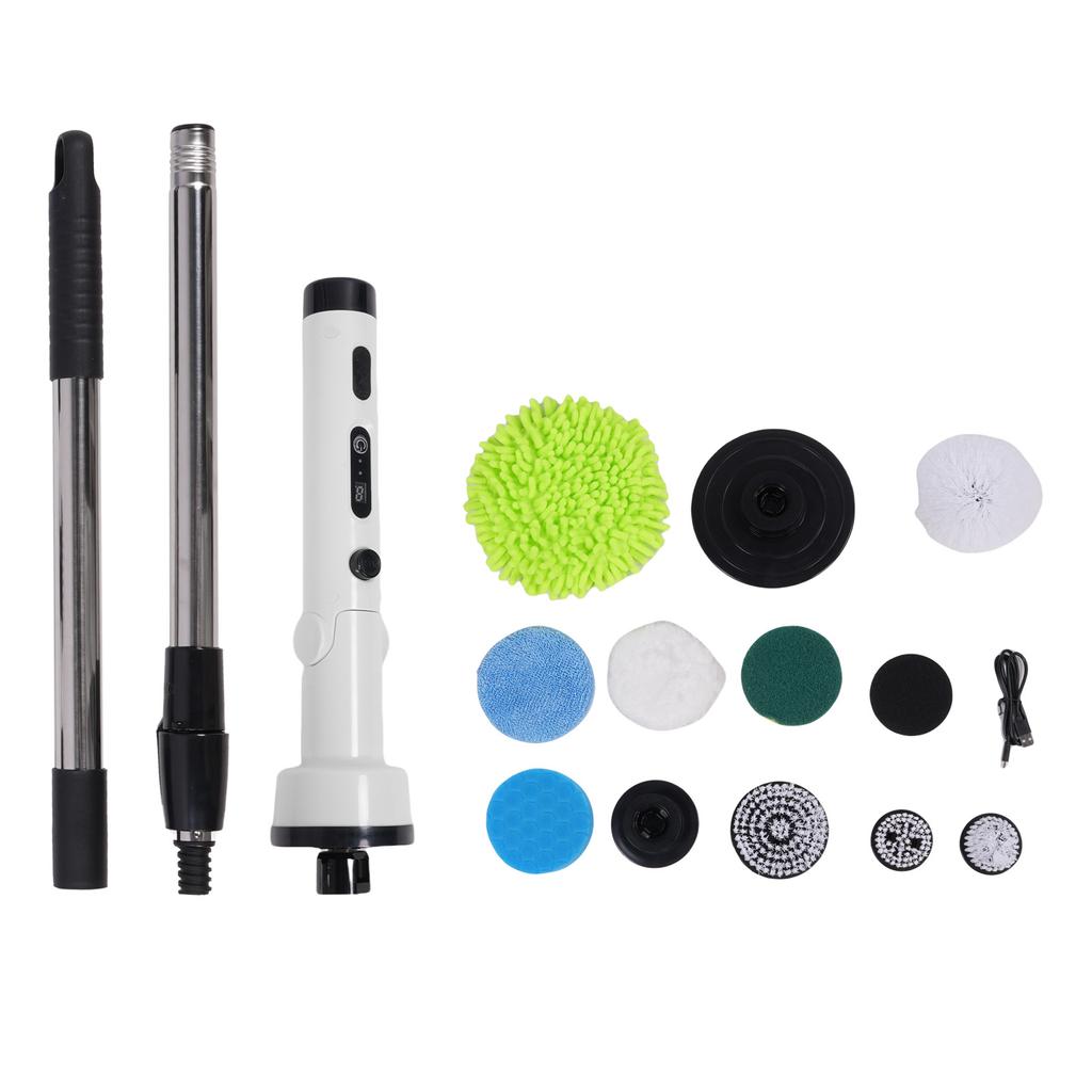 Electric Cleaning Brush Water Proof Shower Scrubber Cordless Cleaning Brush with 9pcs Brush Head and