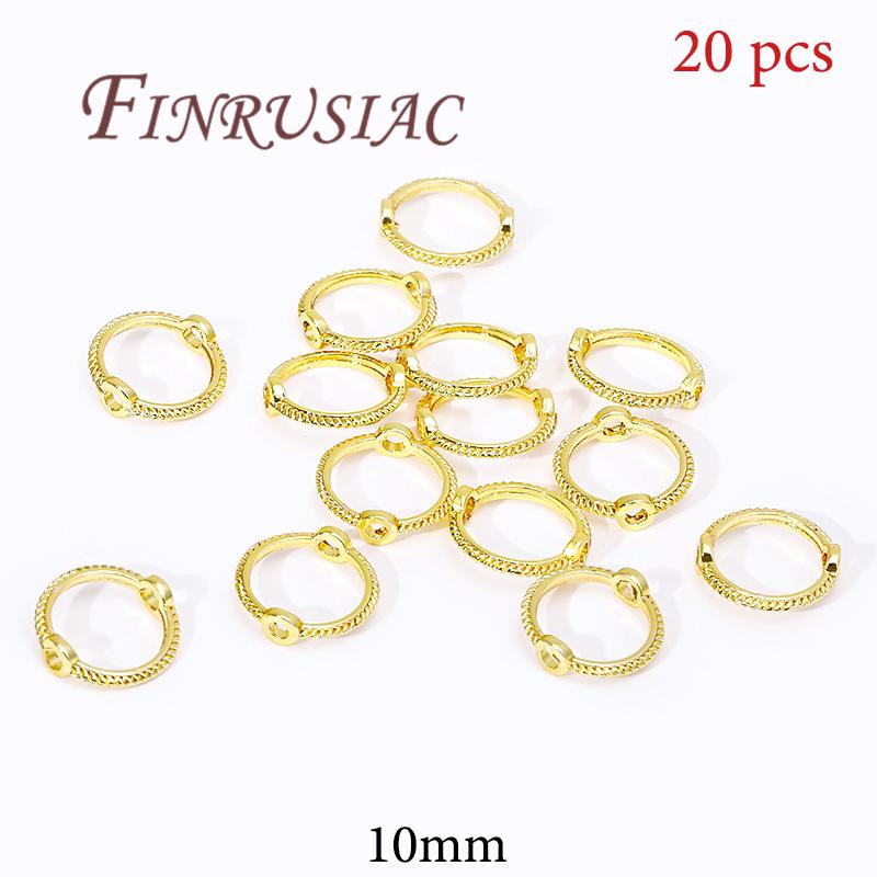 14K Gold Plated Circle Frames,Bead Frame,Bracelet Making Supplies,Jewelry Accessories,Spacer Beads Connectors