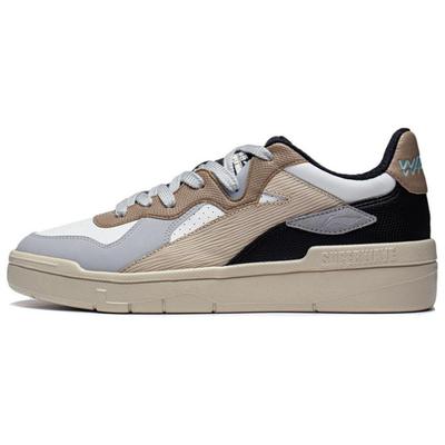 Li Ning We Wo Lite Pohodlné Prodyšné Protiskluzové Odolné proti Opotřebení Nízké Skate Boty Pánské tenisky Šedá Hnědá AGCT115-2