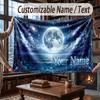 Octopus Sea Life Theme Throw Blanket Custom Name Text Personalized Blanket Soft Cozy Blanket for Home Sofa Bed