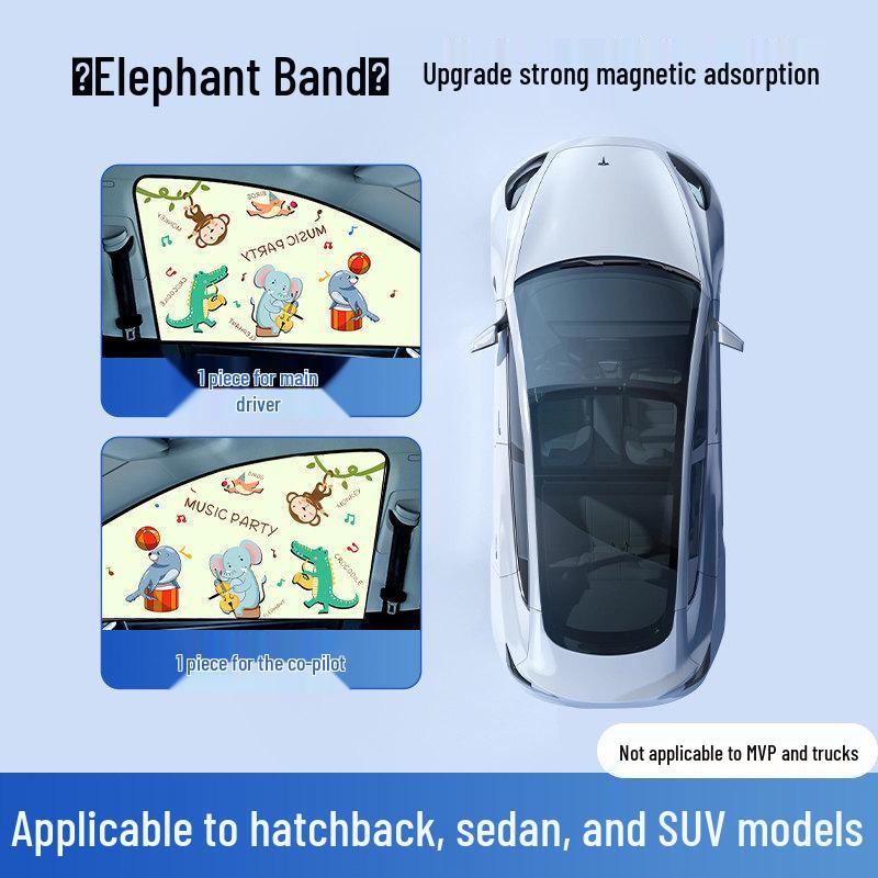 Sedan Window Sunshade - Heat Insulation & Privacy Curtain for Car Interior