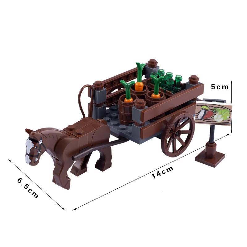 MOC Medieval Army Weapons Building Blocks Cannon Pirate Ship Soldiers Figures Military War Scene Assembling Mini Brick Toy Gifts