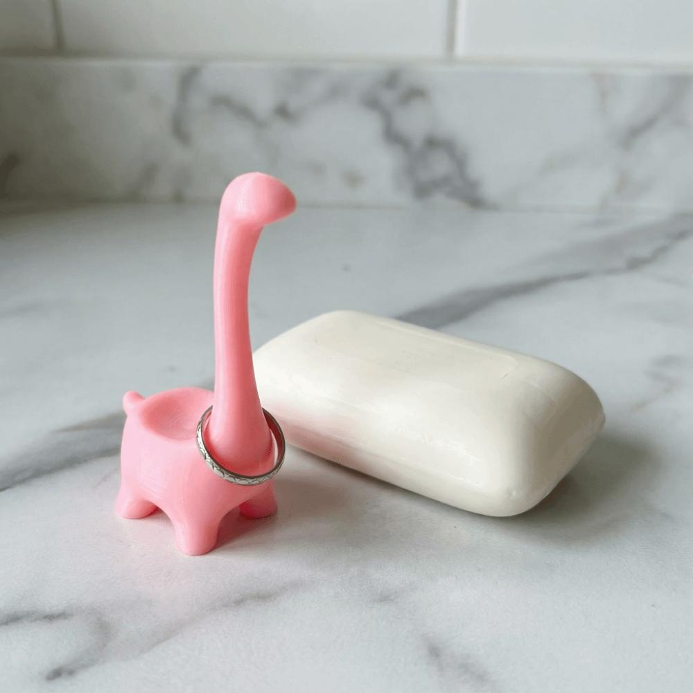 Cute Dinosaur Jewelry Storage Rack 3D Print Decoration Crafts Cute Alpaca Ring Storage Rack  Office
