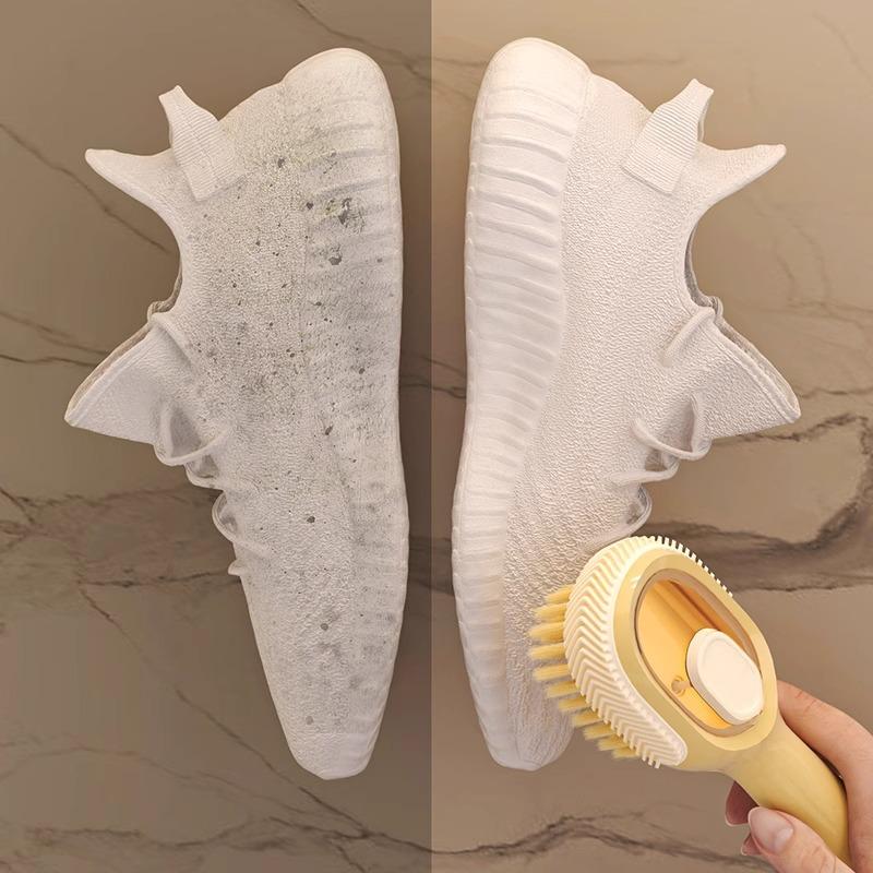 The Soft-bristled Shoe Brush with Liquid Addition Can Be Pressed Out To Clean and Brush Shoes Without Damaging Them