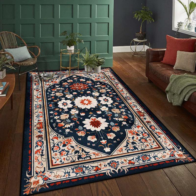 Персидский ковер для роскошной гостиной 200x300 см, украшение для спальни, нескользящий коврик, ковер для лаунжа и журнальных столиков, моющийся коврик для пола, без ворса 60*90cm