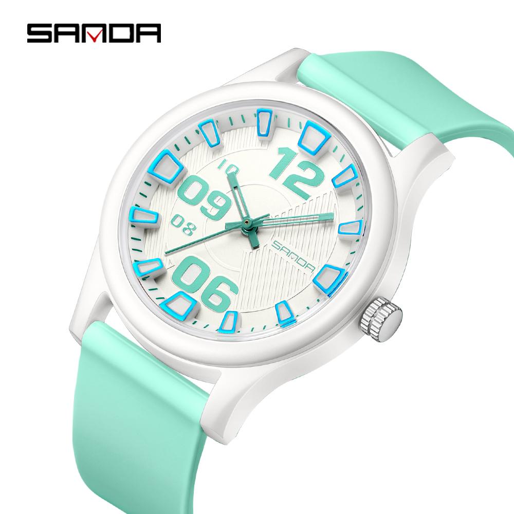 SANDA 3252 Adecuado para Deportes y Vida es un Regalo para Amigo Moda y Sencillo Estudiante Reloj de Cuarzo Estilo Popular Impermeable