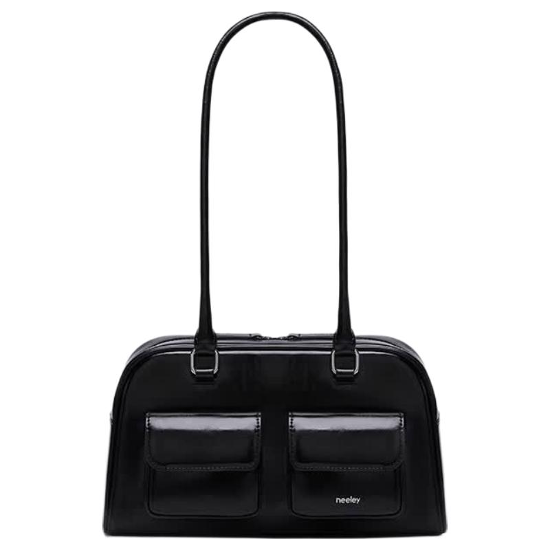 NEELEY Women s Leather Bowling Boston Shoulder Bag