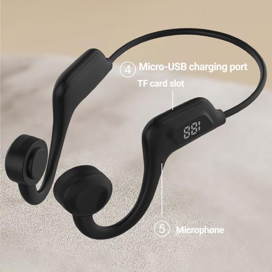 LY1 Bone Conduction Hook 9D Sound Earphone Ear Wireless Bluetooth-compatible Headset MP3 Player
