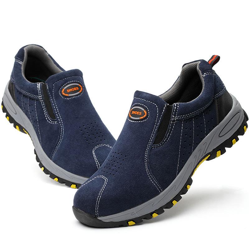 Arbeitsschutz Sicherheitsarbeitsstiefel Anti-Smashing Anti-Puncture Schweißen Schweißer Industrie Stahlkappe Männer Slip On