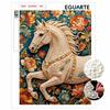Pearl Painting 5D DIY White Horse Pearl Gemstone Art Diamond Painting Kit for Adults/Beginners Gift Ideas Home Decor Wall Art Craft