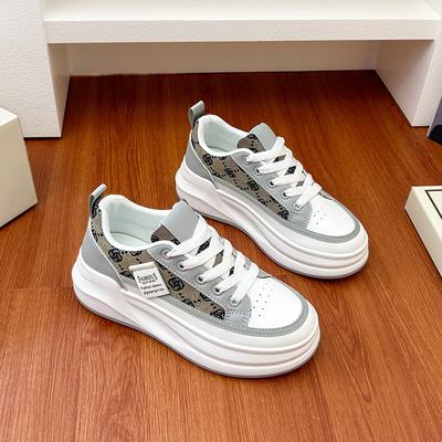 New Women's Shoes Platform Spring Casual Sports Shoes Breathable Lace-up Women's Board Shoes