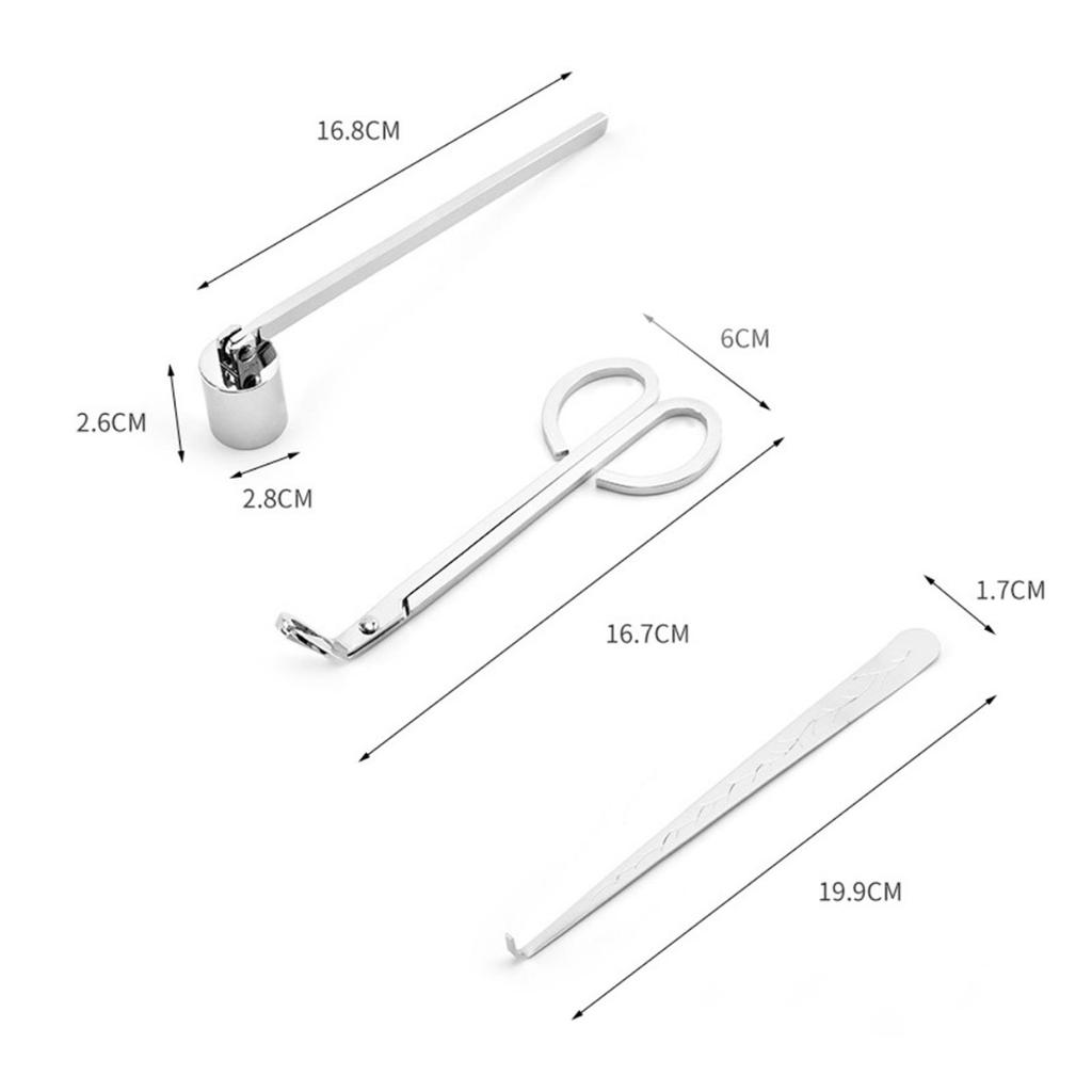3 in 1 Candle Accessory Set Wick , Dipper, Durable Care Tools Gift