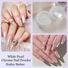 Aurora Mirror Nail Art Set: 6 Color Powder & Blending Sponge