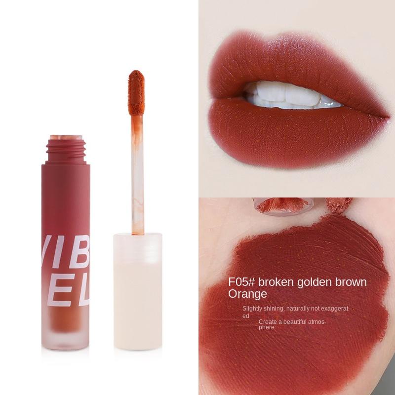 VIBELY Fumo Leggero Opaco Velluto Opaco Lip Slush Impermeabile Lunga Durata Lucidalabbra Bianco